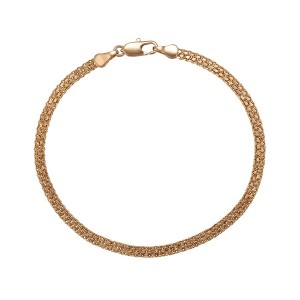 Eleganta, apzeltīta rokassprādze ar orģinālu pinumu, 18k zelta pārklājums, garums 21-23 cm